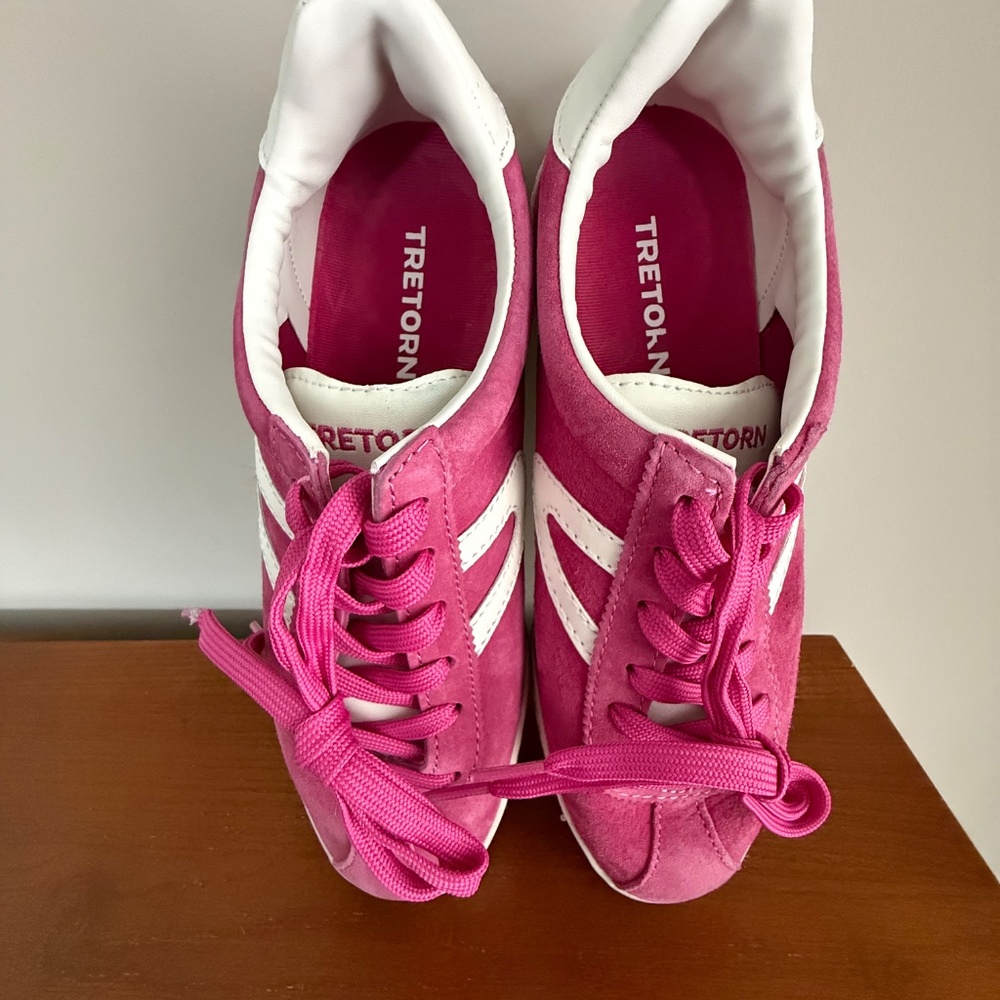 Tretorn Camden 3 Pink White Suede Sneakers Women's Size 7 - Picture 12 of 15